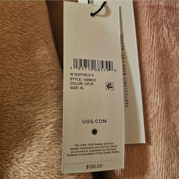 SOLD!! UGG Duffield II Double Knit Fleece Luxurious Pink Heather Robe - Size XL - Picture 7 of 9